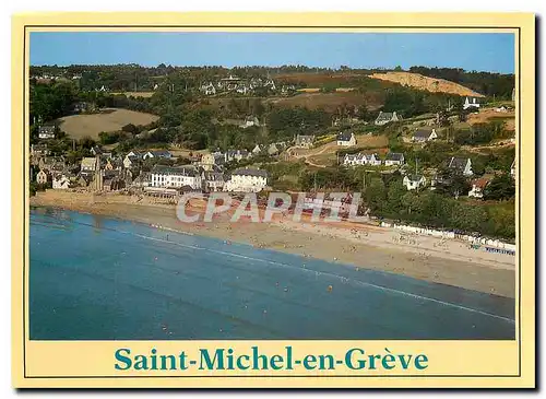 Moderne Karte Couleurs de Bretagne la Cote des Bruyeres Saint Michel en Greve vue generale