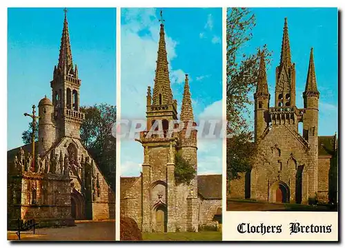 Moderne Karte La Bretagne Eglise et Calvaire de Confort Chapelle Ste Eloi a St Nicolas du Pelem Chapelle St Fi