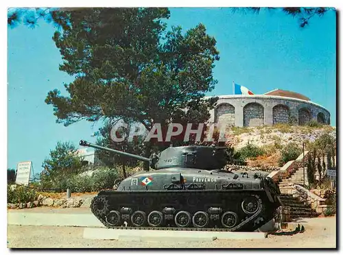 Moderne Karte Lumiere et Beaute de la Cote d'Azur Toulon le memorial du Faron Tank Char d'assaut