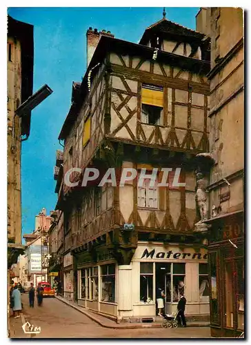 Moderne Karte Chalon sur Saone S et L maison de Bois