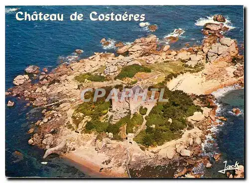 Cartes postales moderne Couleurs de Bretagne la Cote de Granit Rose Ploumanac'h le Chateau de Costaeres