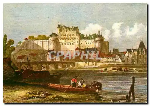 Cartes postales moderne Autrefois les Chateaux de la Loire amboise Indre et Loire la Loire et le Chateau du XVe siecle l