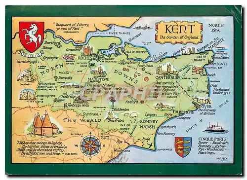 Cartes postales moderne Kent the Garden of England