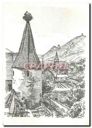 Cartes postales moderne Ribeauville Tour des Cigognes