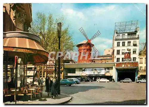 Moderne Karte Paris Le Moulin Rouge