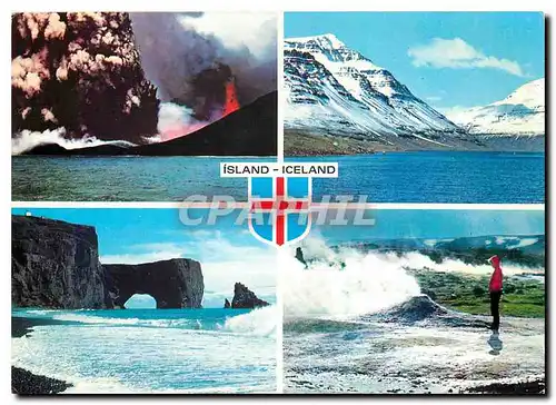 Cartes postales moderne Ice and Fire and land in the Making this is Iceland