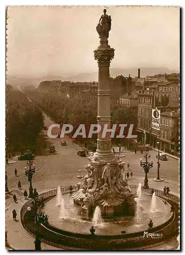 Cartes postales moderne Marseille Place Castellane Fontaine Cantini et l'Avenue du Prado