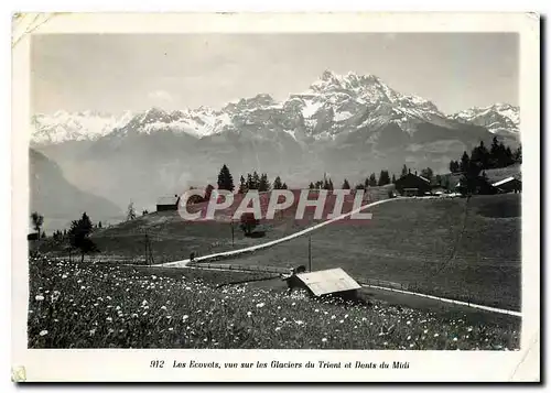 Cartes postales moderne Les Ecovats vue sur les Glaciers du Trient et Dents du Midi