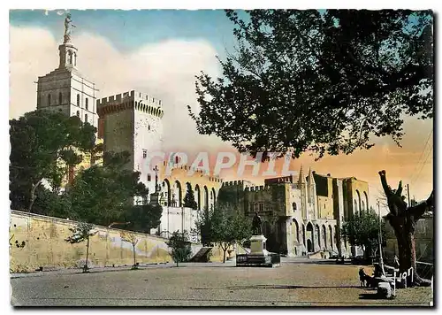 Moderne Karte Avignon Vaucluse Facade principale du Palais des Papes