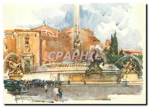 Cartes postales moderne Rome Place de la Republique et Fontaine des Nvindes