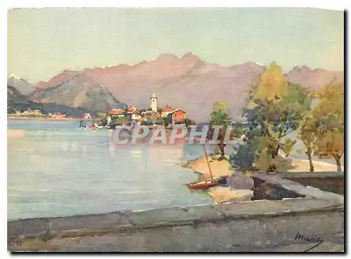 Cartes postales moderne Lago Maggiore Isola del Pescatori vista dall'Isola Bella