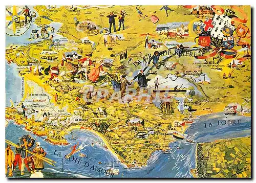 Cartes postales moderne La Presqu'ile Guerandaise Peinture de Guillaume