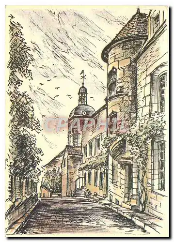 Cartes postales moderne Vezelay ville d'art La tour Gaillon et la rue Saint Pierre