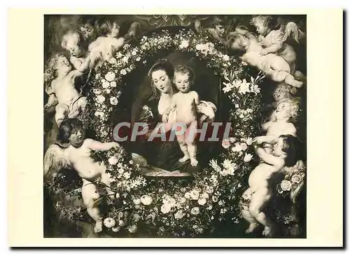 Moderne Karte Peter Paul Rubens 1577 1640 aus Die Madonna im Blumenkranz