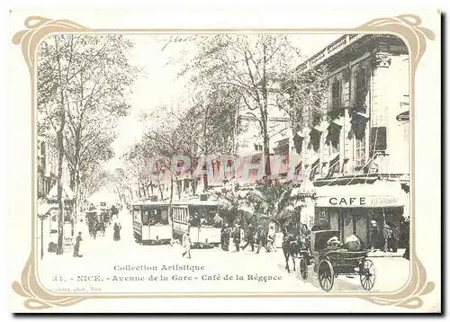 Cartes postales moderne Nice Avenue dela Gare Cafe de la regence