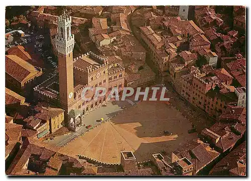 Cartes postales moderne Siena Place du Campo Vue de l'avion