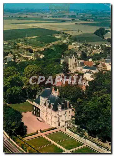 Moderne Karte Ponce sur le Loir Sarthe Vue aerienne