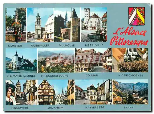 Moderne Karte L'Alsace Pittoresque Munster