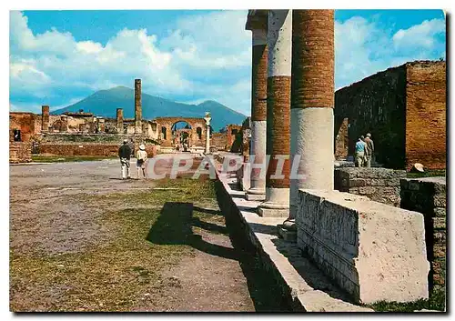 Cartes postales moderne Pompei Scavi II Foro e II Vesuvio