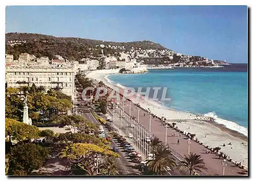 Moderne Karte Nice Alpes Maritimes Une partie de la Promenade des Anglais