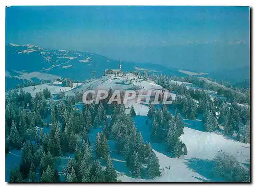 Moderne Karte Metabief Mont d'Or Doubs Le sommet du Mont d'Or Vue aerienne