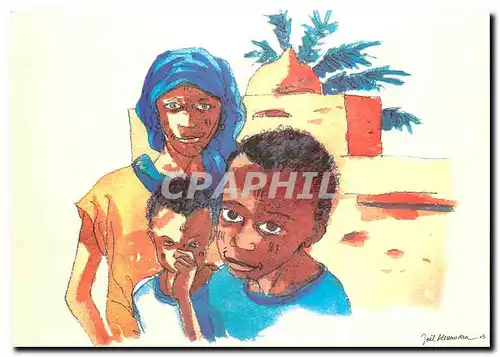 Moderne Karte Enfants des sables Mali