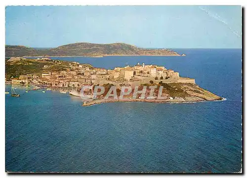 Moderne Karte Calvi Corse Vue generale et la pointe de La Revelatta