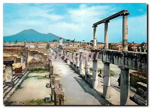 Moderne Karte Pompei Forum and Vesuvio