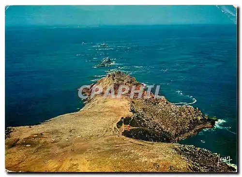 Moderne Karte La Bretagne La Pointe du Raz Sud Finistere Vue aerienne de la Pointe