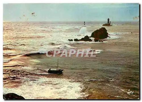 Cartes postales moderne La Pointe du Raz Peche aux bars dans les courants