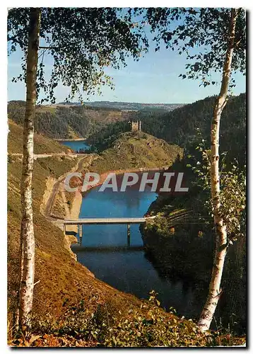 Moderne Karte Cantal Pittoresque Site du Chateau feodal d'Alleuze