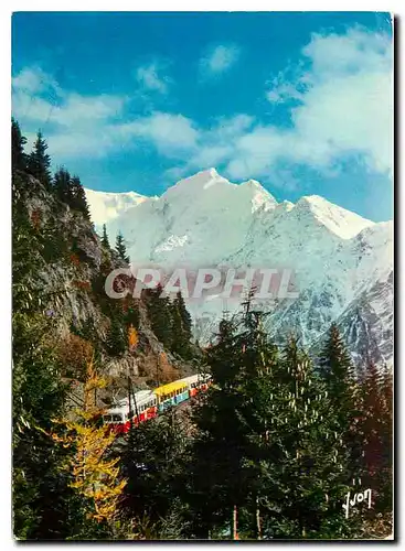 Cartes postales moderne Massif du Mont Blanc HS L'Aiguille de Bionnassay et le Tramway du Mont Blanc