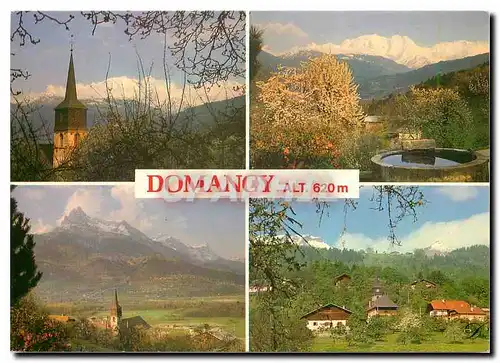 Moderne Karte Vacances a Domancy Haute Savoie Village face au Mont Blanc