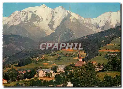 Cartes postales moderne Combloux Haute Savoie Vue sur le Massif du Mont Blanc