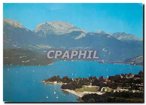 Cartes postales moderne Lac d'Annecy Haute Savoie Saint Jorioz la plage et la Tournette