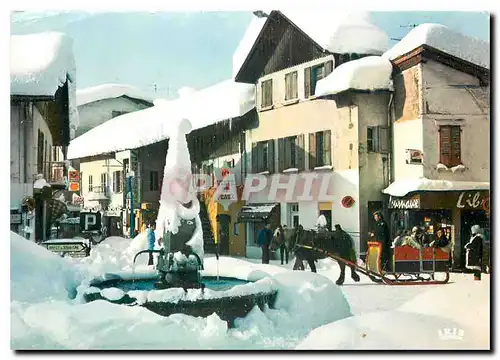 Cartes postales moderne Megeve Haute Savoie La vieille fontaine