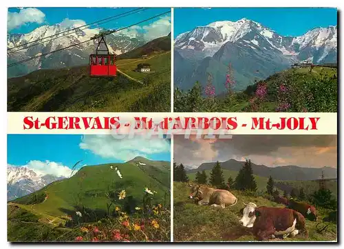 Cartes postales moderne Saint Gervais Haute Savoie Telepherique du Mont d'Arbois Le Mont d'Arbois et la chaine du Mont B