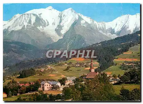 Moderne Karte Combloux Haute Savoie Vue sur le Massif du Mont Blanc