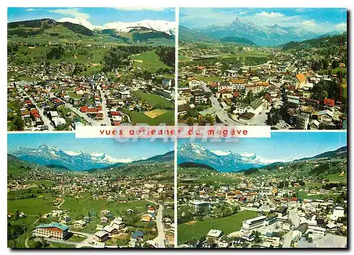 Cartes postales moderne Megeve l'Ensoleillee Hte Savoie Vues aeriennes de la station