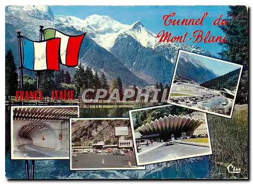 Moderne Karte Chamonix Mont Blanc Hte Savoie Tunnel du Mont Blanc