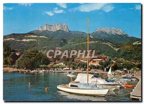 Cartes postales moderne Lac d'Annecy Talloires La Baie et le Port de Plaisance Au fond les Dents de Lonfon