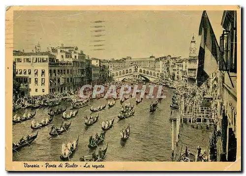 Cartes postales Venezia Ponte di Rialto La regata