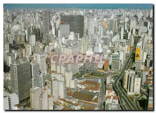 Moderne Karte Brasil Turistico Sao Paolo Aerial view of the city