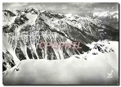 Moderne Karte Saint Veran Hautes Alpes Panorama sur la Tete de Longet