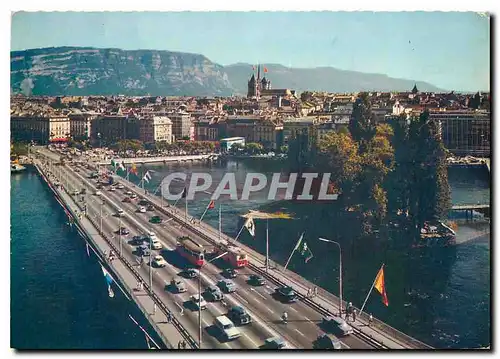 Ansichtskarte AK Geneve Le Pont du Mt Blanc