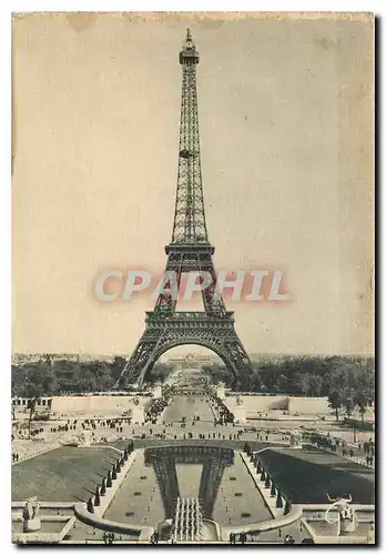 Cartes postales Paris et ses Merveilles La Tour Eiffel prise des Jardins du Palais de Chaillot