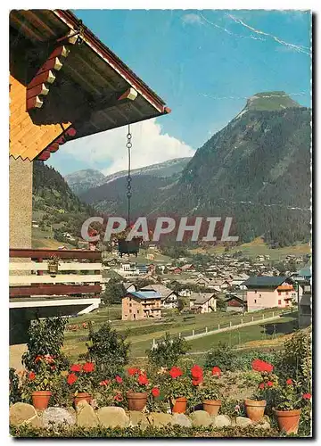 Cartes postales Morzine Hte Savoie Vue partielle de la Station et le Pointe de Ressachaux