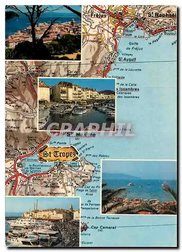 Moderne Karte La Cote d'Azur Varoise