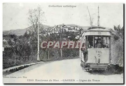 Cartes postales moderne Environs de Nice Cagnes Ligne du Tram