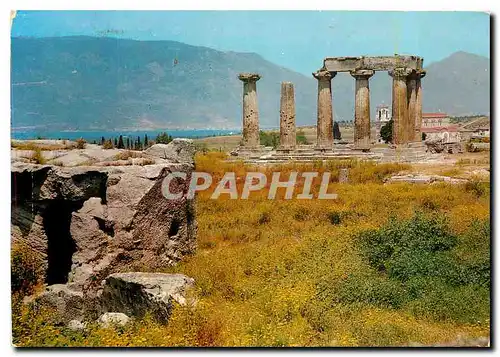 Moderne Karte Old Corinth Temple of Apollon
